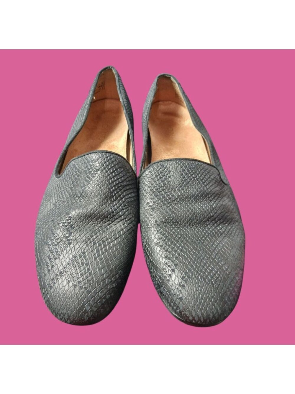 Vionic Willa II Womens Leather Slip-On Loafer Black Size 10 - Picture 8 of 9